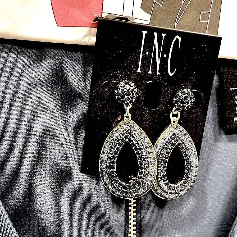 Brand new, INC mixed blues bead drop earrings